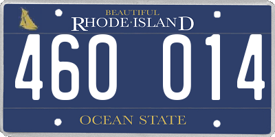 RI license plate 460014