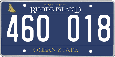 RI license plate 460018