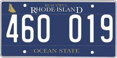 RI license plate 460019