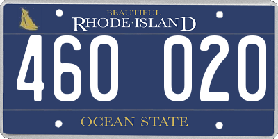 RI license plate 460020