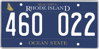 RI license plate 460022