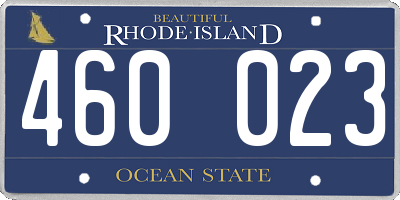 RI license plate 460023