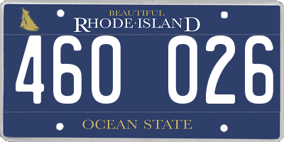 RI license plate 460026