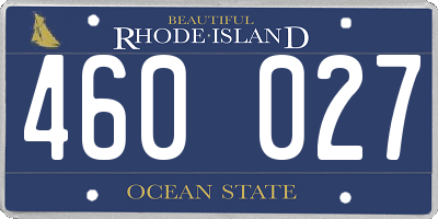 RI license plate 460027