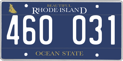 RI license plate 460031