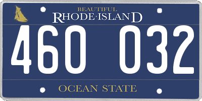 RI license plate 460032