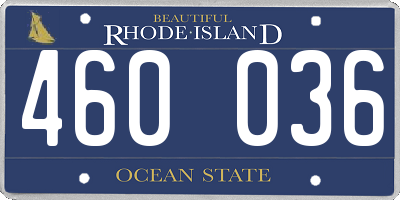RI license plate 460036