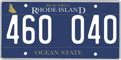 RI license plate 460040