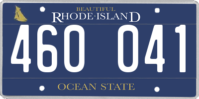 RI license plate 460041