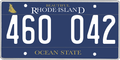 RI license plate 460042