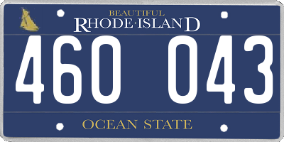 RI license plate 460043