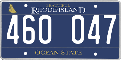 RI license plate 460047