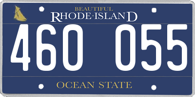 RI license plate 460055
