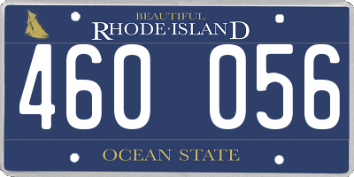 RI license plate 460056