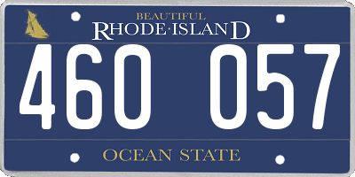 RI license plate 460057