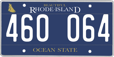 RI license plate 460064