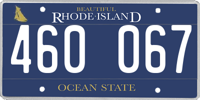 RI license plate 460067
