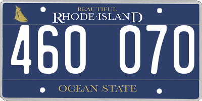 RI license plate 460070