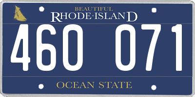RI license plate 460071