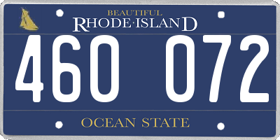 RI license plate 460072