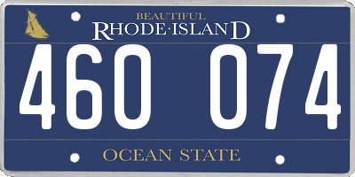 RI license plate 460074
