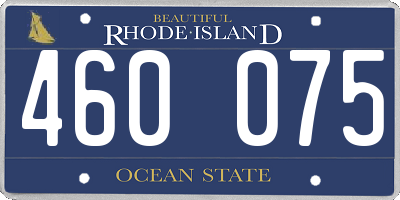 RI license plate 460075
