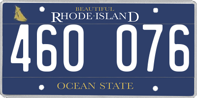 RI license plate 460076