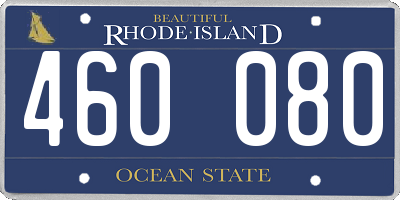 RI license plate 460080