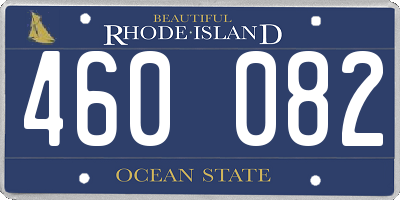 RI license plate 460082