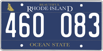 RI license plate 460083