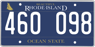 RI license plate 460098