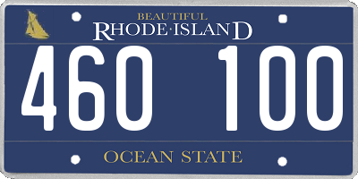 RI license plate 460100