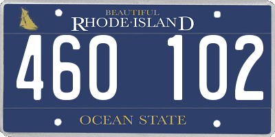 RI license plate 460102