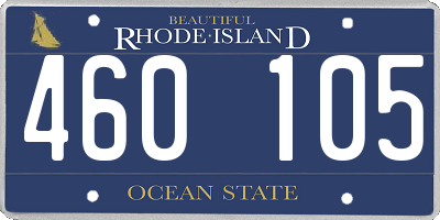 RI license plate 460105
