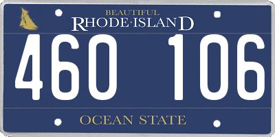 RI license plate 460106