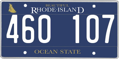 RI license plate 460107