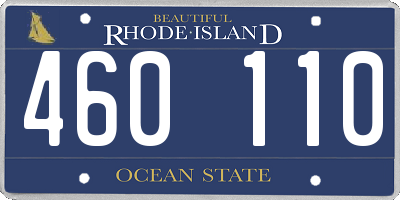 RI license plate 460110