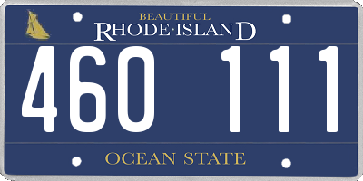 RI license plate 460111