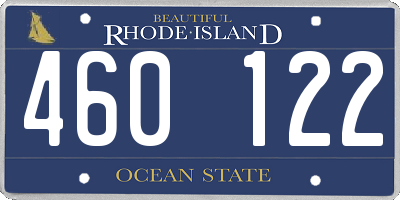 RI license plate 460122