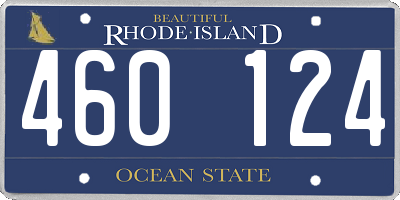 RI license plate 460124
