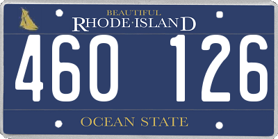 RI license plate 460126