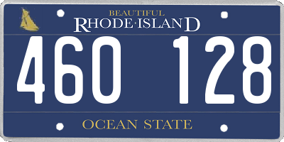 RI license plate 460128
