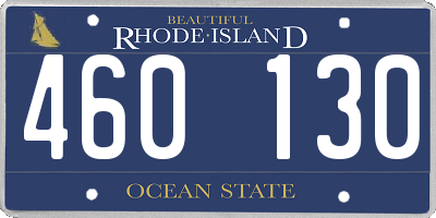 RI license plate 460130
