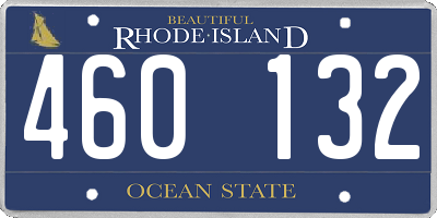 RI license plate 460132