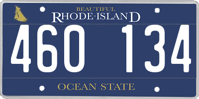 RI license plate 460134