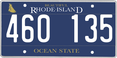 RI license plate 460135