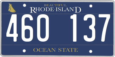 RI license plate 460137