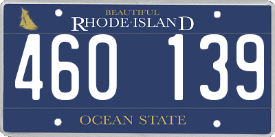 RI license plate 460139