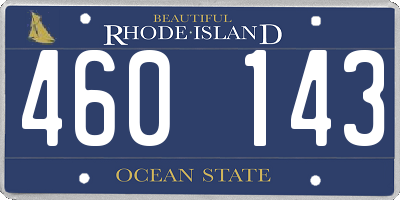 RI license plate 460143
