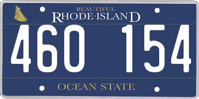 RI license plate 460154